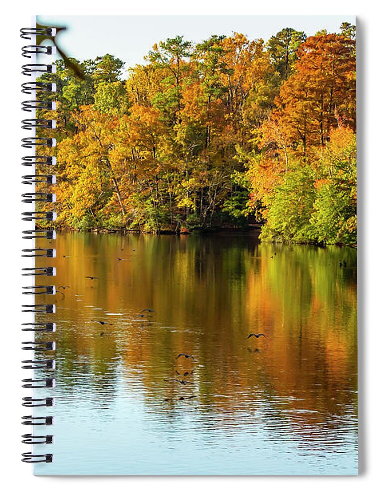 Reflection Spiral Notebook featuring the photograph Reflections of Fall by Donna Twiford