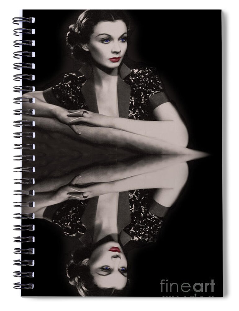 Vivien Leigh Spiral Notebook featuring the photograph Reflections Of Vivien by Al Bourassa