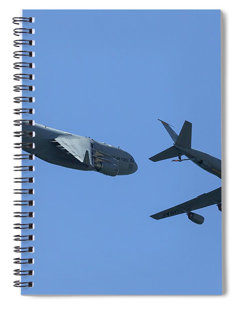 Refueling Spiral Notebook featuring the photograph Refueling Complete by John Daly