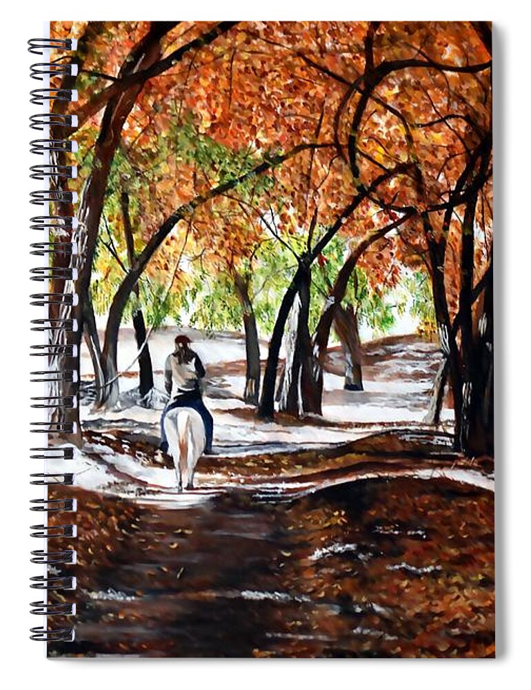 Horse Spiral Notebook featuring the painting Reins of Serenity by Marilyn McNish