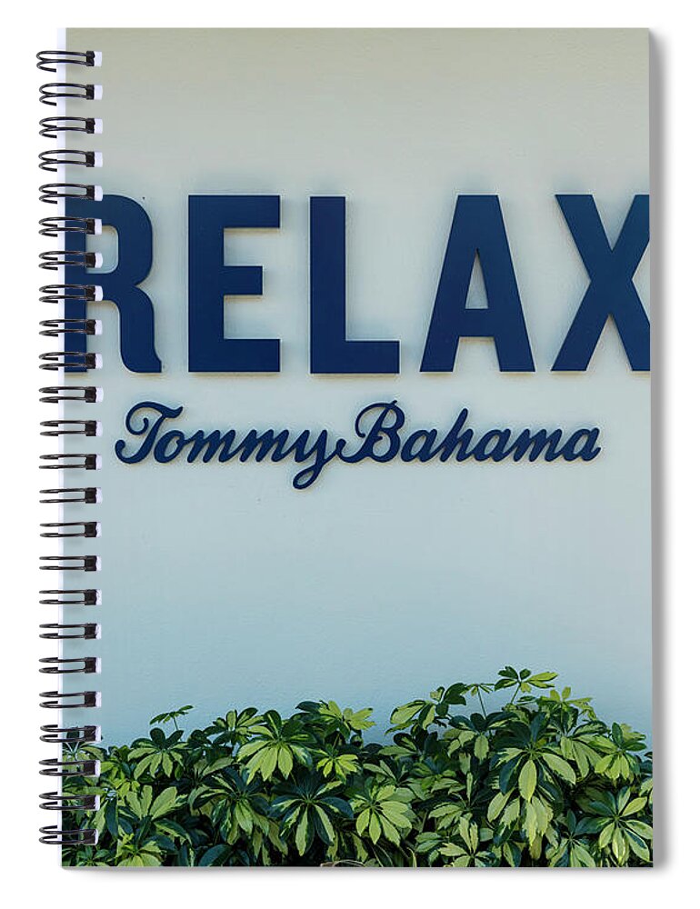 Relax Spiral Notebook featuring the photograph Relax Tommy Bahama by Brian Jannsen