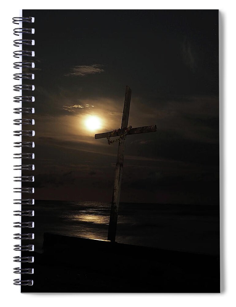 Moon Spiral Notebook featuring the photograph Remembrance by Jerry Connally