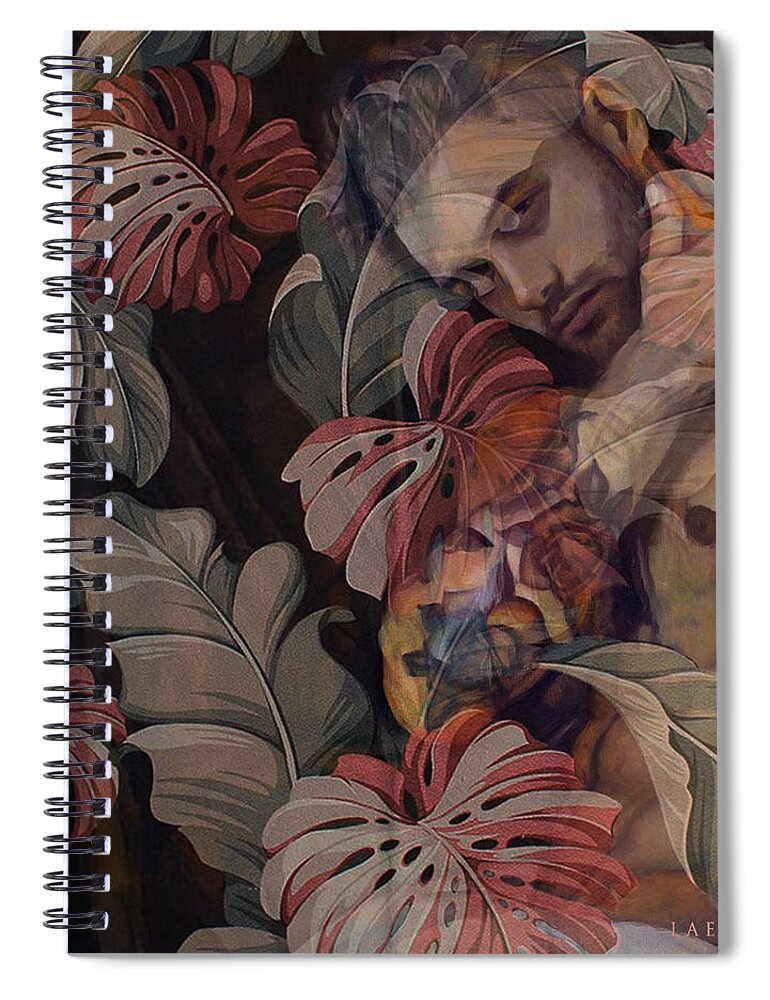 Sexy Spiral Notebook featuring the digital art Renzo by Richard Laeton