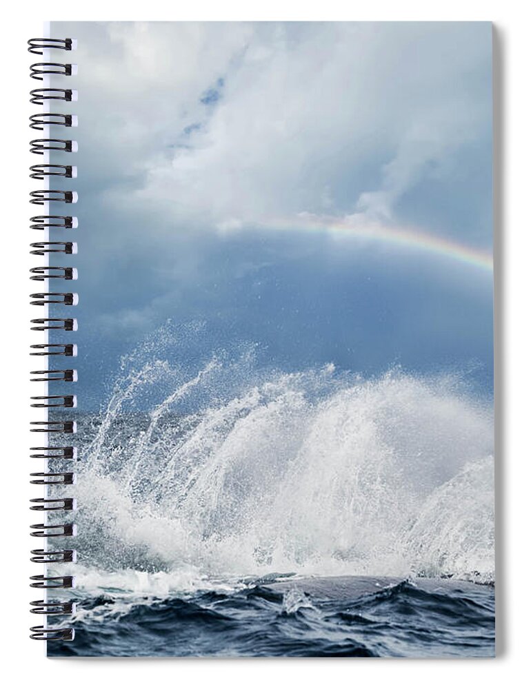 Whale Splash Spiral Notebook featuring the photograph Resounding Joy by Louise Lindsay