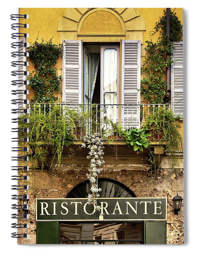 Marketing Spiral Notebook featuring the photograph Restaurant In Italy by Nikada