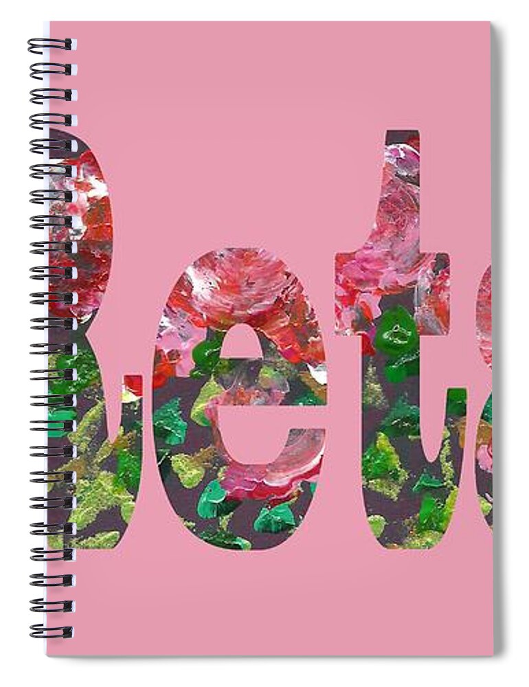 Reta Spiral Notebook featuring the digital art Reta by Corinne Carroll
