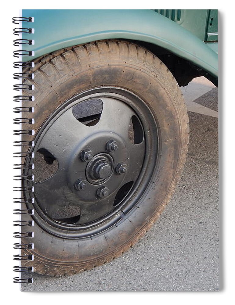 Body Spiral Notebook featuring the photograph Retro cars parts and body elements by Oleg Prokopenko