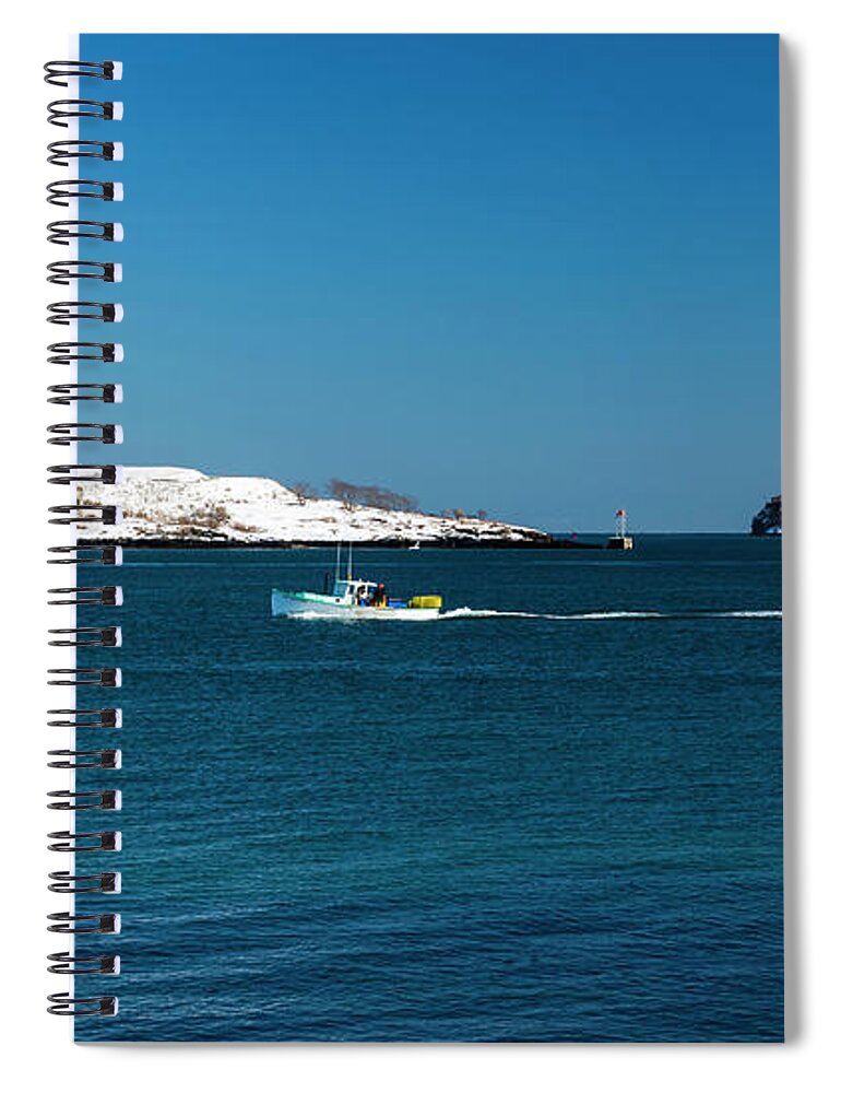 Maine Spiral Notebook featuring the photograph Returing by Alana Ranney