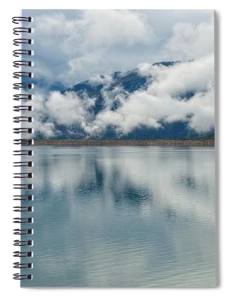Landscape Spiral Notebook featuring the photograph Revelstoke Dam Reflection by Allan Van Gasbeck