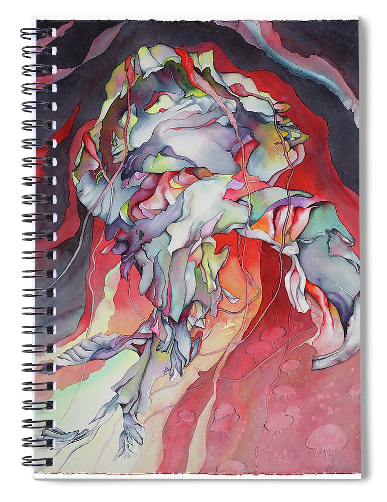 Ocean Spiral Notebook featuring the painting Revival I by Liduine Bekman
