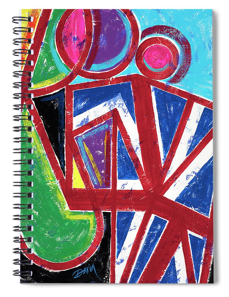 Revolution Spiral Notebook featuring the painting Revolution by Darin Jones
