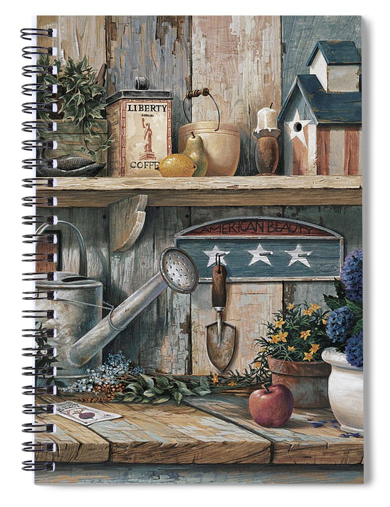 Michael Humphries Spiral Notebook featuring the painting Rhapsody In Blue by Michael Humphries