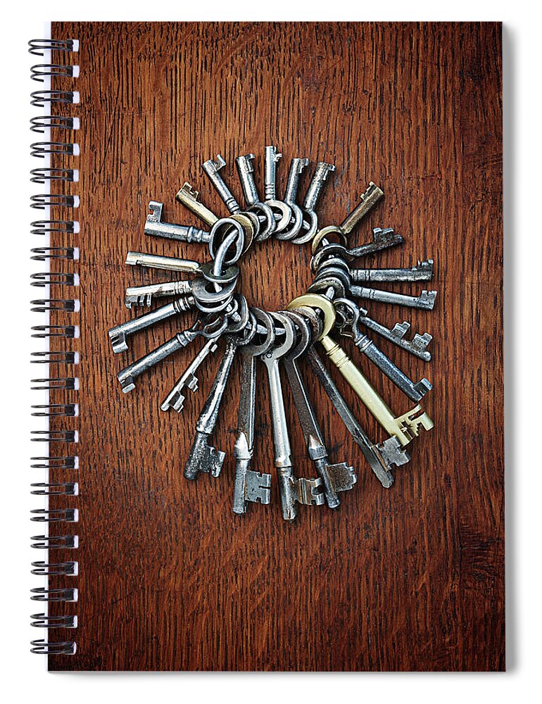 Key Ring Spiral Notebook featuring the photograph Ring Of Keys by David Muir