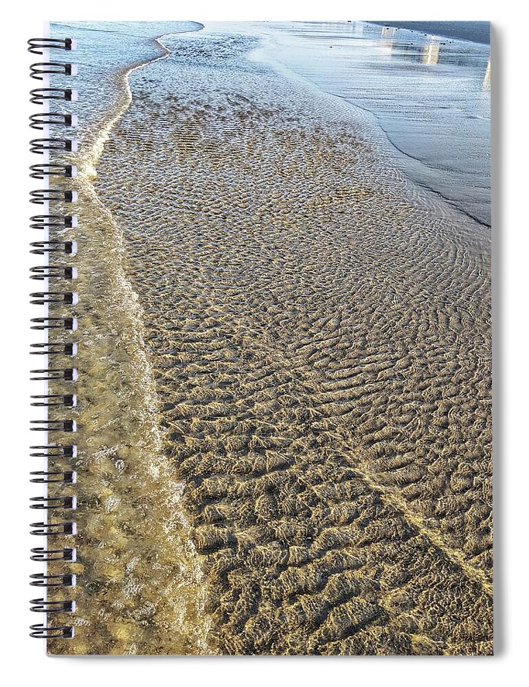 Ocean Spiral Notebook featuring the photograph Ripple Effect by Portia Olaughlin