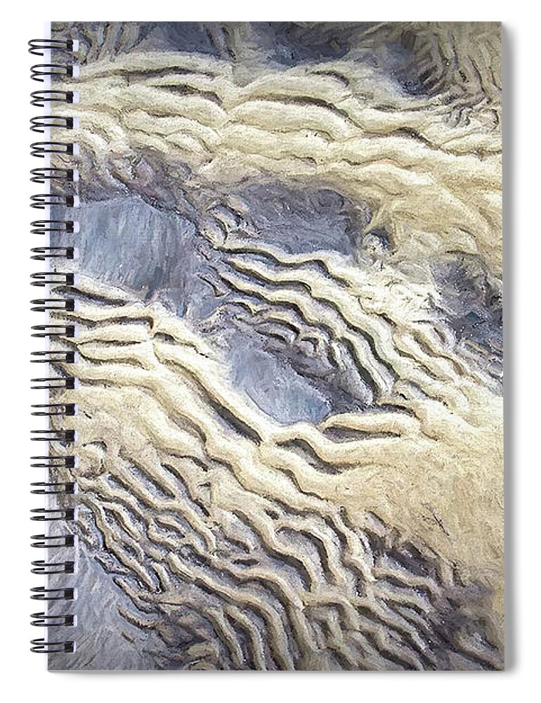 Abstract Print Spiral Notebook featuring the photograph River Bottom Abstract by Phil Mancuso
