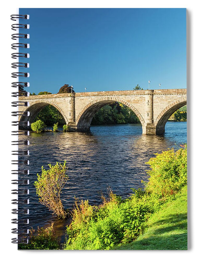 Dunkeld Spiral Notebook featuring the photograph River Tay, Dunkeld, Perthshire by David Ross