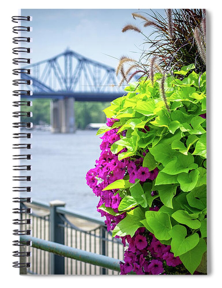 Mississippi River Spiral Notebook featuring the photograph Riverside View by Phil S Addis