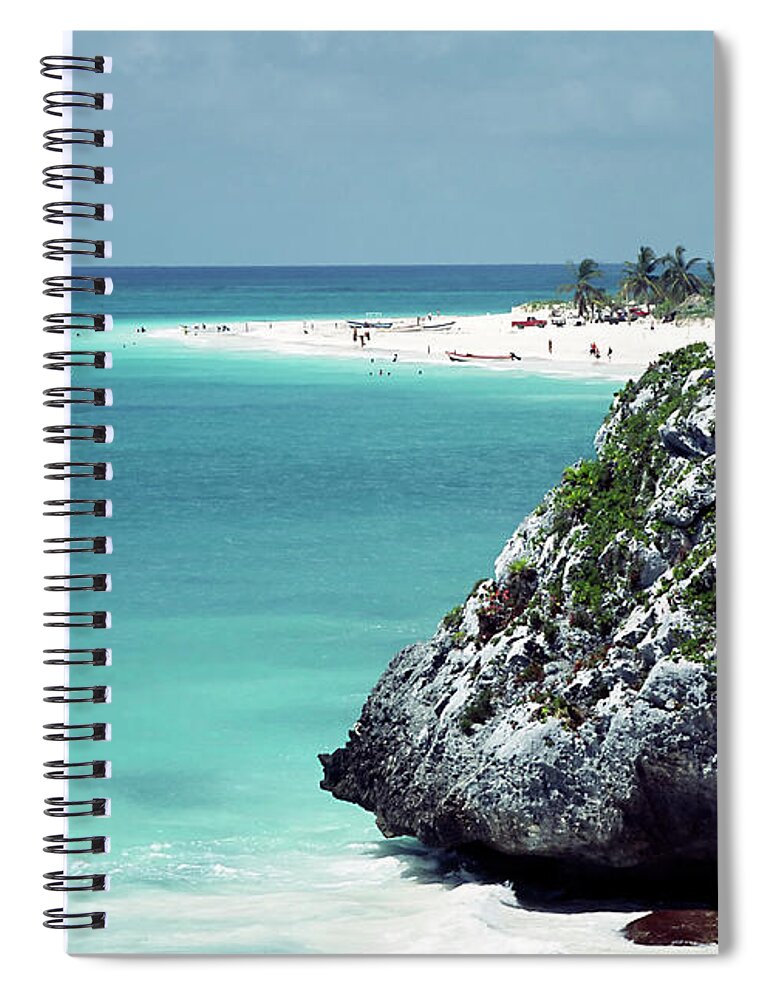 Scenics Spiral Notebook featuring the photograph Riviera Maya Beach - Tulum Mexico 2 by Artedetimo