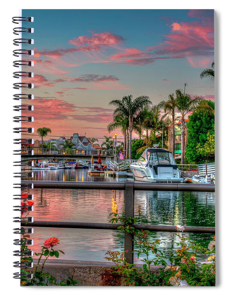 Naples Canal Spiral Notebook featuring the photograph Rivo Alto Canal in Naples by David Zanzinger