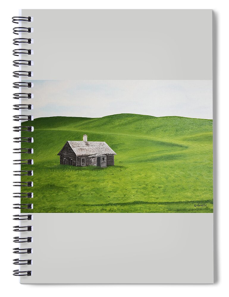 Landscape Spiral Notebook featuring the painting Roads Forgotten by Gabrielle Munoz