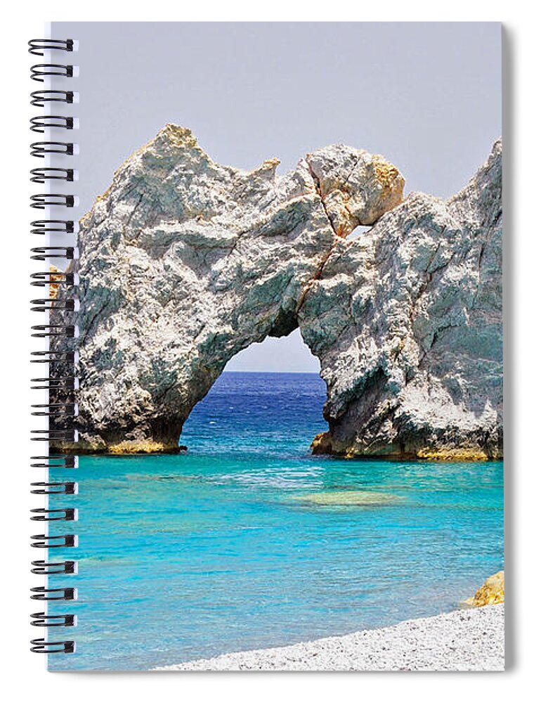 Water's Edge Spiral Notebook featuring the photograph Rock Arch by Isphotoart.