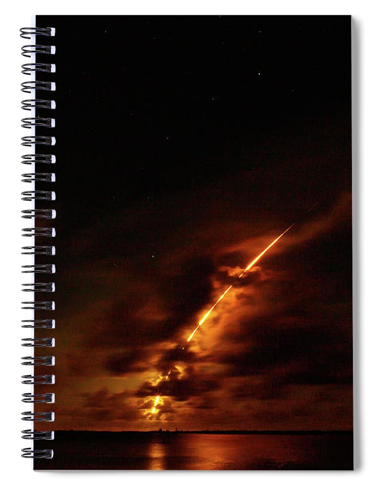Nasa Spiral Notebook featuring the photograph Rocket Launch by Les Greenwood