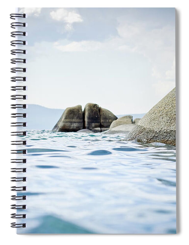 Scenics Spiral Notebook featuring the photograph Rocks In Lake Tahoe by Mundusimages