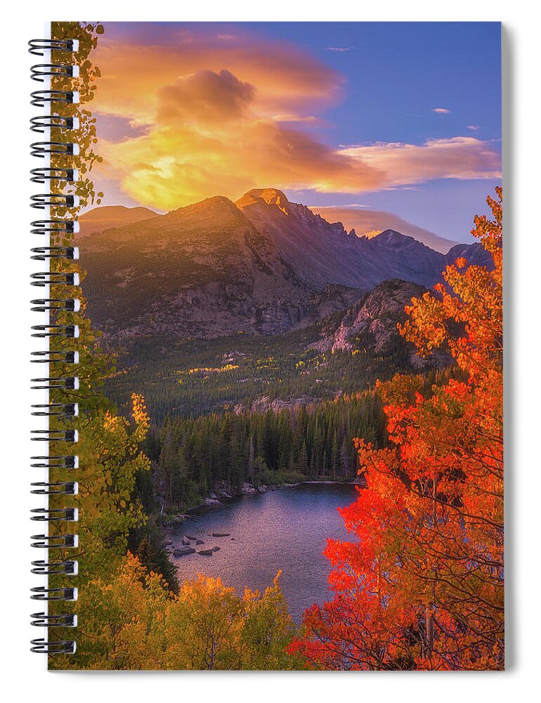 Rocky Mountains Spiral Notebook featuring the photograph Rocky Mountain Sunrise by Darren White