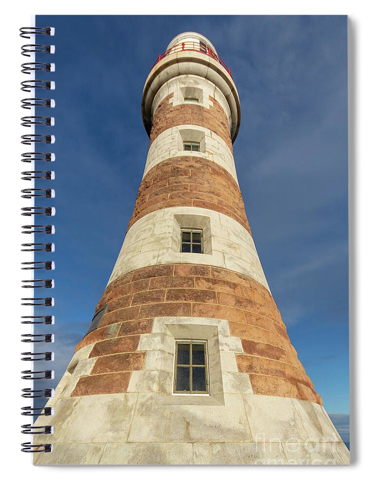 Roker Spiral Notebook featuring the photograph Roker lighthouse 1 by Steev Stamford