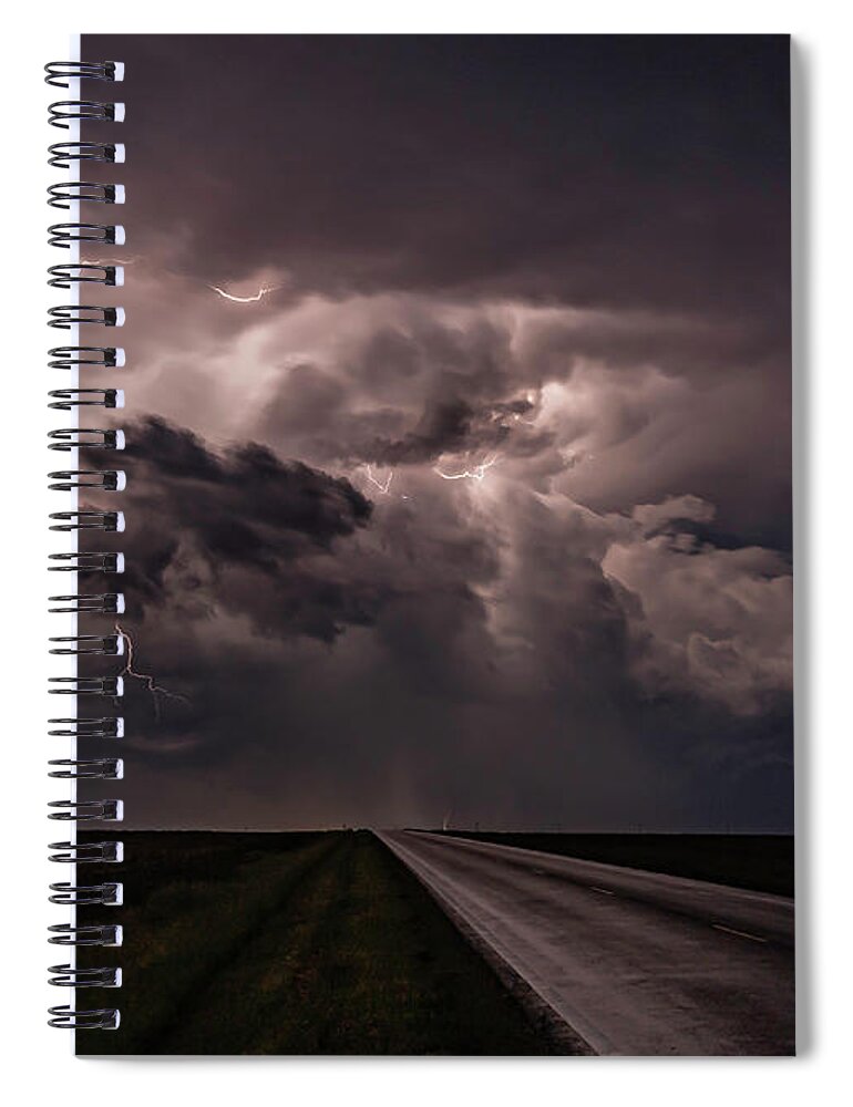 Colorado Spiral Notebook featuring the photograph Rollin on Down the Road by Laura Hedien