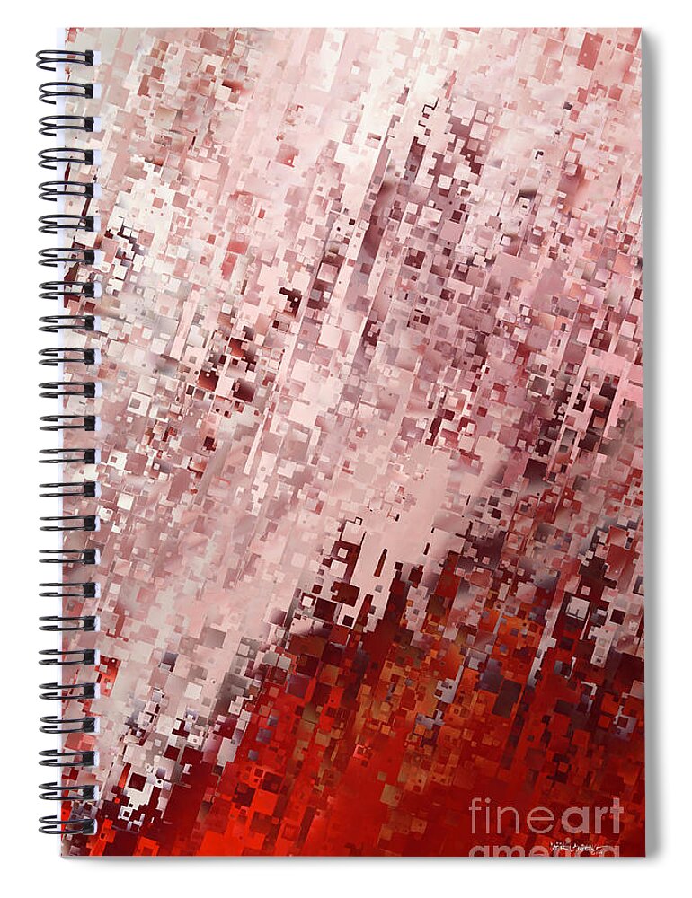Red Spiral Notebook featuring the painting Romans 4 8. How God Sees You by Mark Lawrence