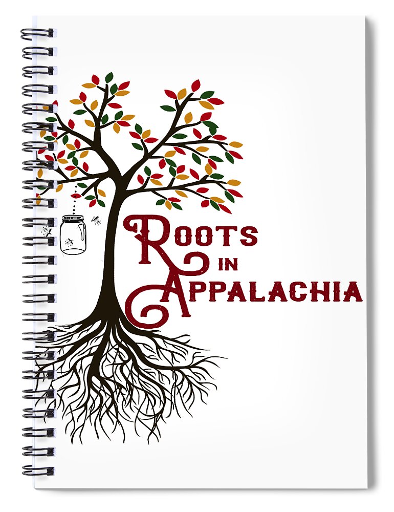 Roots In Appalachia Spiral Notebook featuring the digital art Roots in Appalachia Lightning Bugs by Heather Applegate