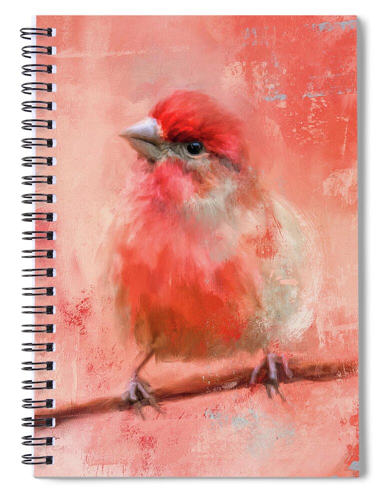 Colorful Spiral Notebook featuring the painting Rosey Cheeks by Jai Johnson