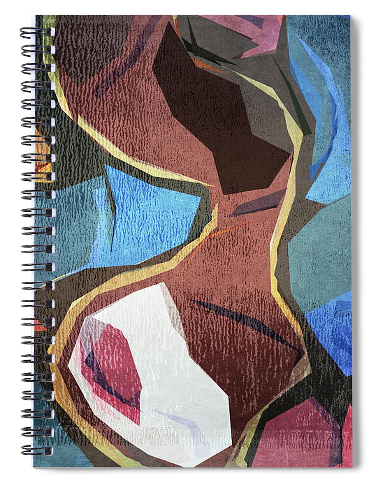 Rough Spiral Notebook featuring the digital art Rough Forms by Phil Perkins