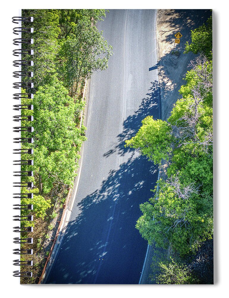 Sun Spiral Notebook featuring the photograph Route 89A Sedona Top Down by Anthony Giammarino