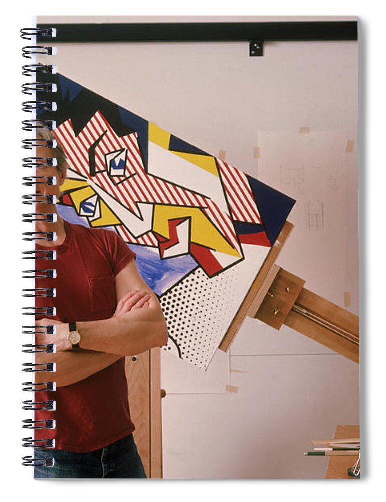 American Artist Spiral Notebook featuring the photograph Roy Lichtenstein by Hans Namuth