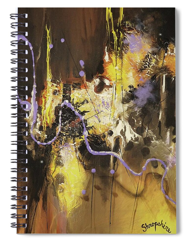 Abstract; Abstract Expressionist; Contemporary Art; Tom Shropshire Painting; Modern Art Spiral Notebook featuring the painting Royal Descent by Tom Shropshire