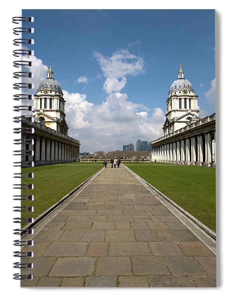 Grass Spiral Notebook featuring the photograph Royal Naval College by Lonely Planet