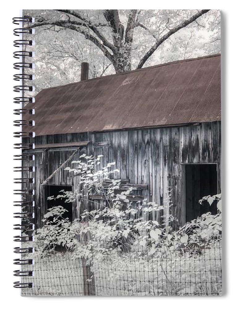 Rush Spiral Notebook featuring the photograph Rush Mining District Arkansas infrared photography by Jane Linders