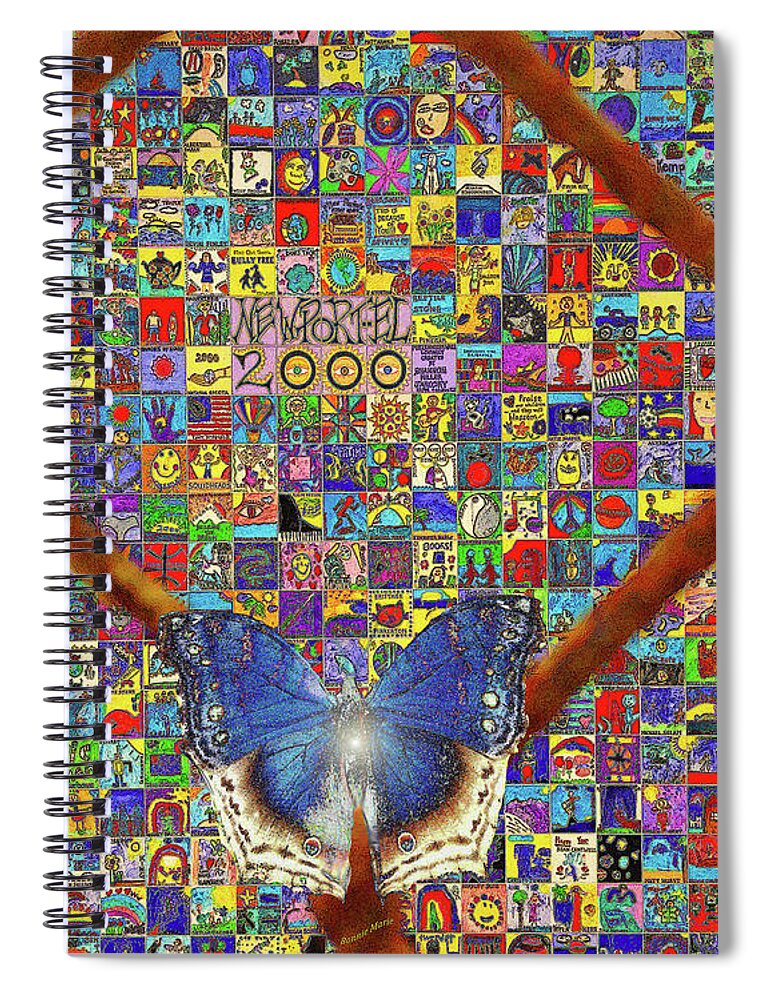 Rust And Time Spiral Notebook featuring the digital art Rust and Time, Youth and Rhyme... Butterfly by Bonnie Marie