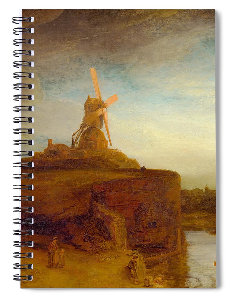 Post Modern Spiral Notebook featuring the digital art Rustic 9 Rembrandt by David Bridburg
