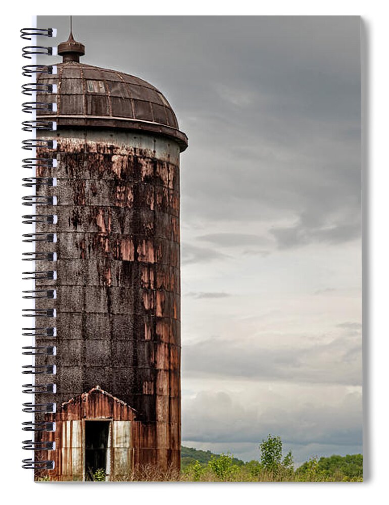 Silo Spiral Notebook featuring the photograph Rustic Silo by Susan Candelario