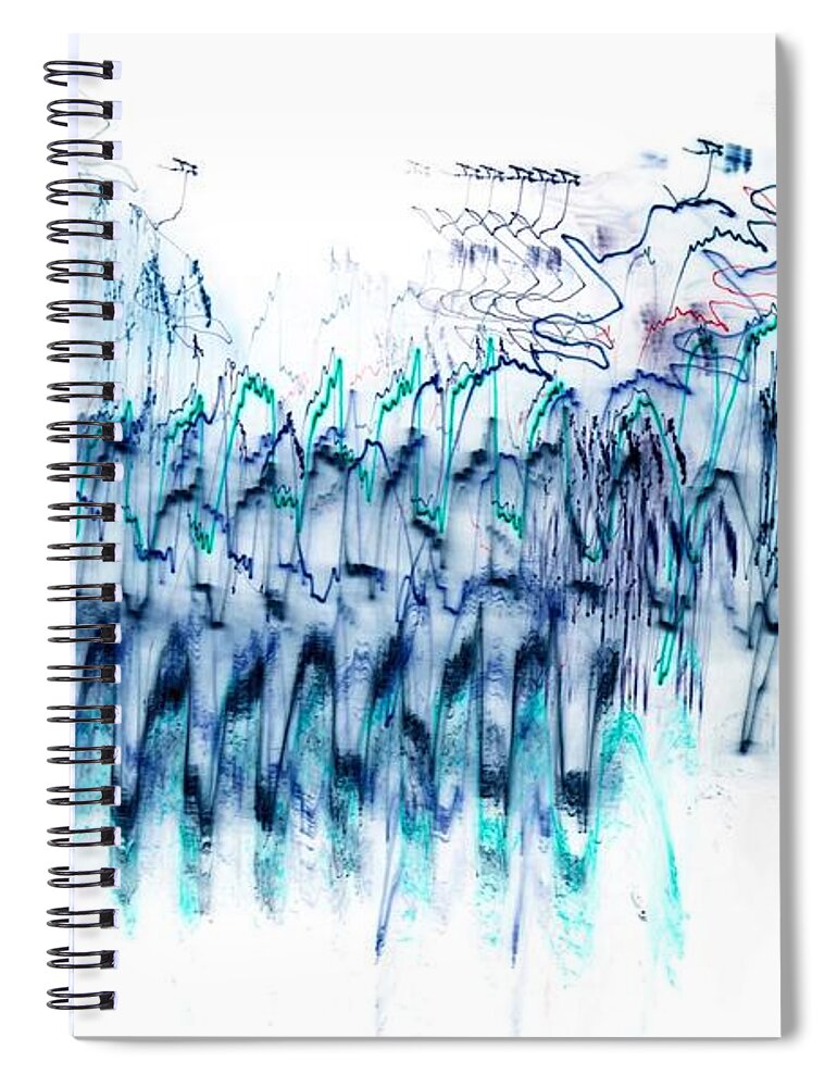 Wavelength Spiral Notebook featuring the photograph Rythmatic 3 by Carolyn Jacob