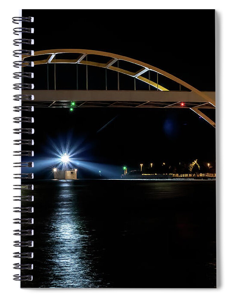  Spiral Notebook featuring the photograph Safe Harbor by Kristine Hinrichs