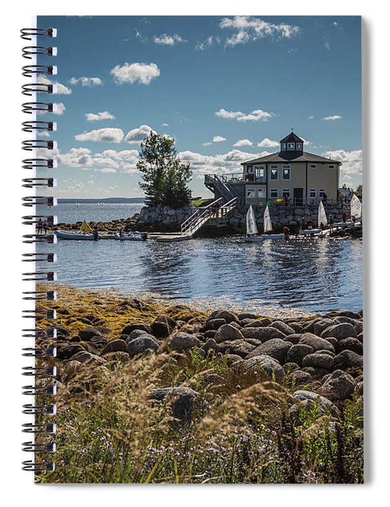 Sailing Spiral Notebook featuring the photograph Sailing Away in Nova Scotia by Eva Lechner