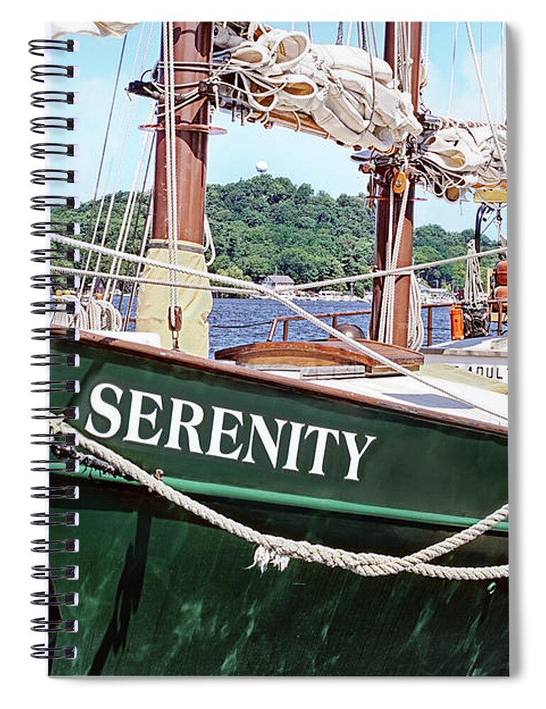 Sailboat Spiral Notebook featuring the photograph Sailing Serenity by Kathi Mirto