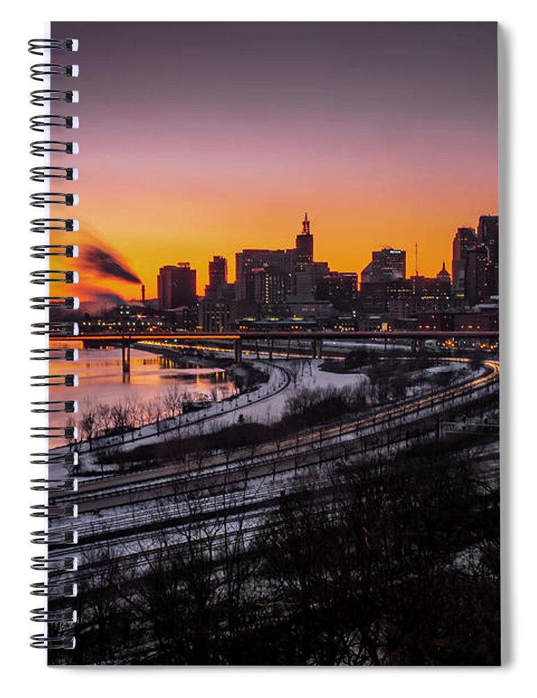 Sunset Spiral Notebook featuring the photograph Saint Paul Sunset by Kevin Argue