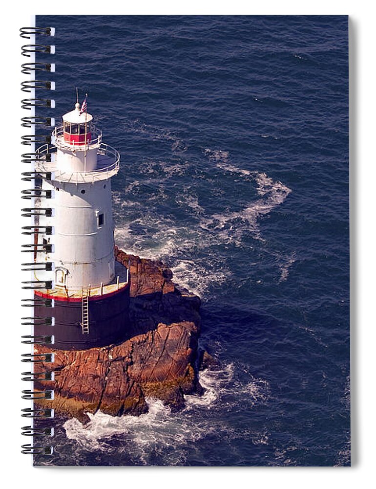 Tranquility Spiral Notebook featuring the photograph Sakonnet Lighthouse by Jeremy D'entremont, Www.lighthouse.cc
