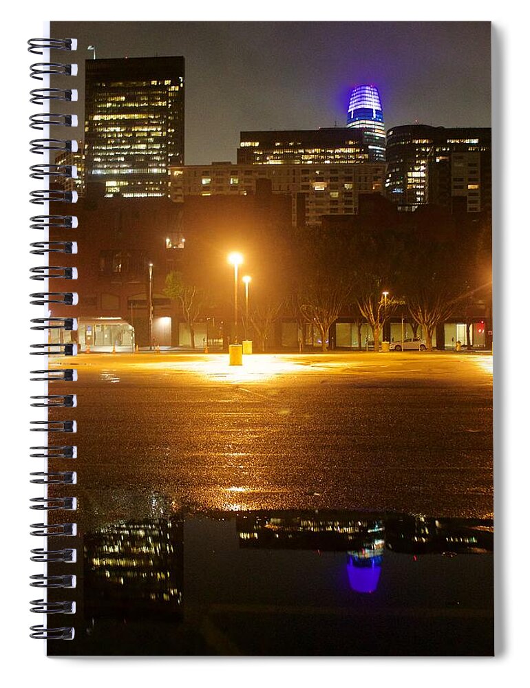 Buildings Spiral Notebook featuring the photograph Salesforce Reflection by Dan Twomey