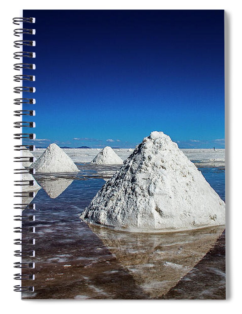Tranquility Spiral Notebook featuring the photograph Salt Harvest Bolivia by Www.for91days.com